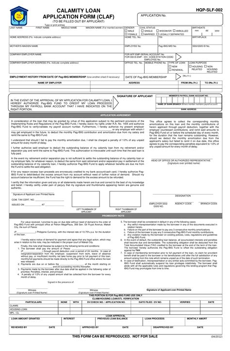 calamity loan application form|Calamity Loan Application Form .
